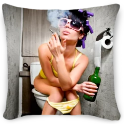 01Y3 - Toilet Addict Color - Fotokunst Sierkussen