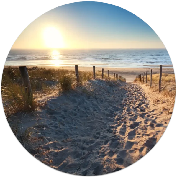 01N6 - Dunes & Beach - Fotokunst Wandcirkel