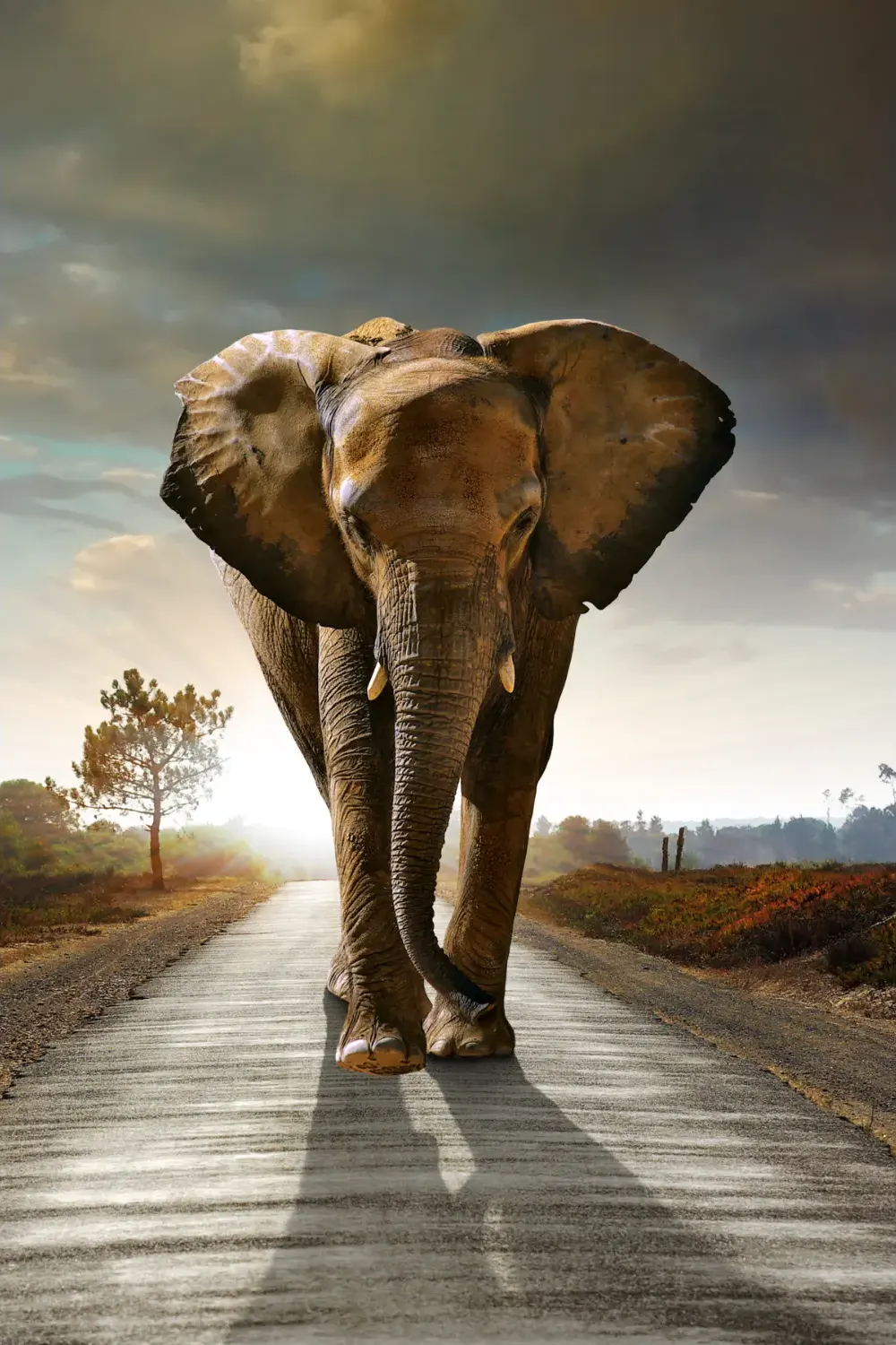 02Y4 - Lost Elephant - Fotokunst Wanddecoratie Verticaal - New