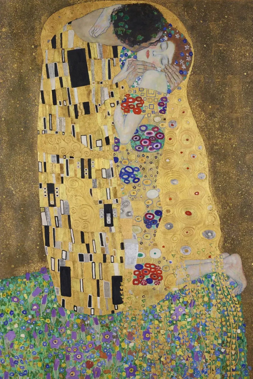06Y8 - Gustav Klimt The Kiss - Fotokunst Wanddecoratie Verticaal - New