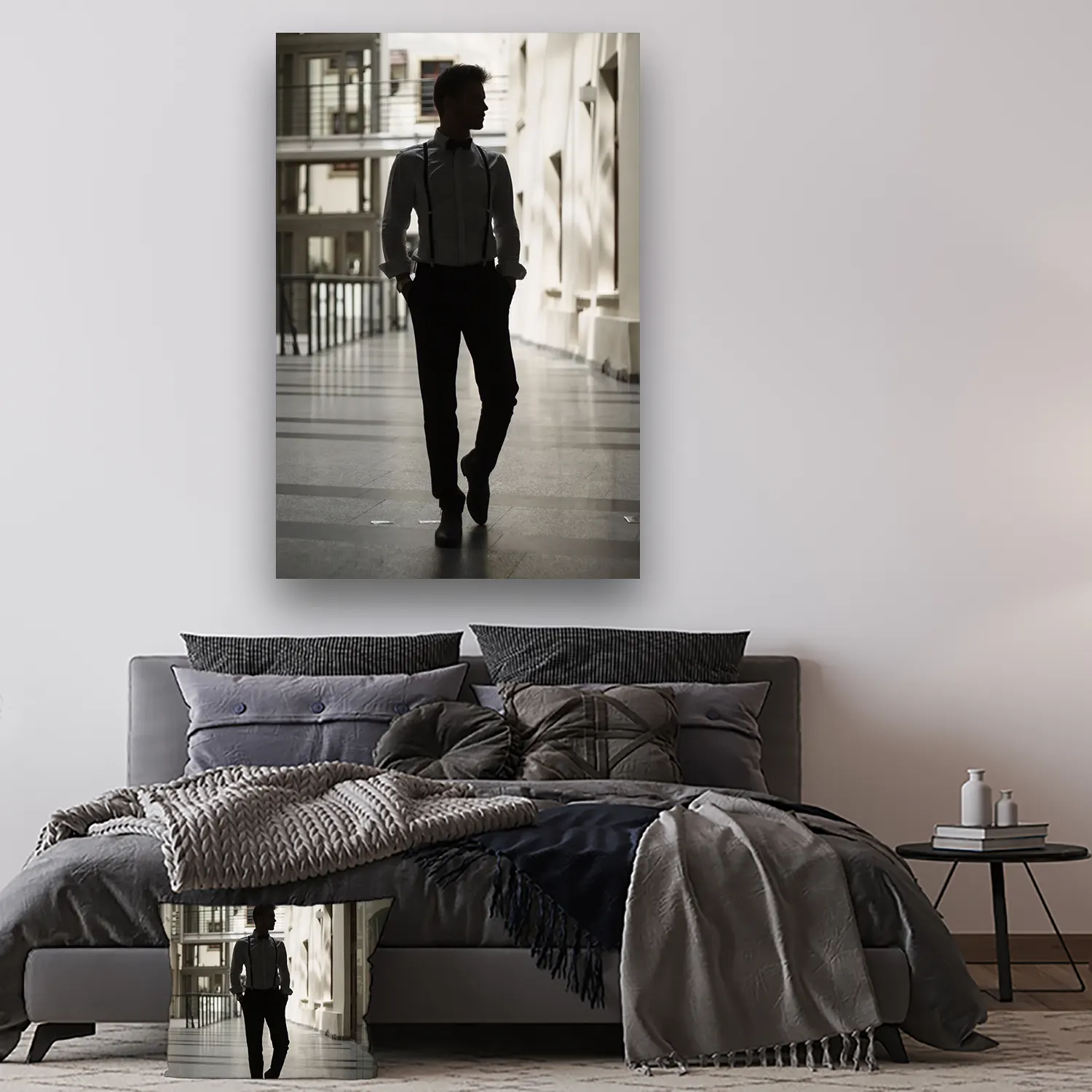 Dibond Gallery 100x150 - Charming Man - Fotokunst Wanddecoratie Verticaal - nieuw