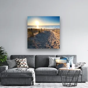 Dibond Gallery 120x120 - Dunes & Beach - Fotokunst Wanddecoratie Vierkant - nieuw