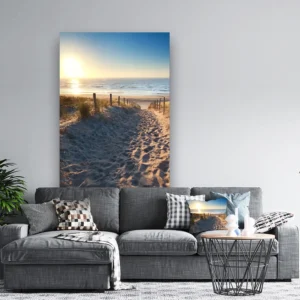 Dibond Gallery 120x180 - Dunes & Beach - Fotokunst Wanddecoratie Verticaal - nieuw
