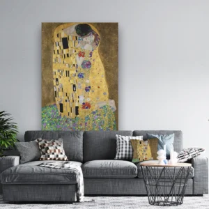 Dibond Gallery 120x180 - Gustav Klimt The Kiss - Fotokunst Wanddecoratie Verticaal - nieuw