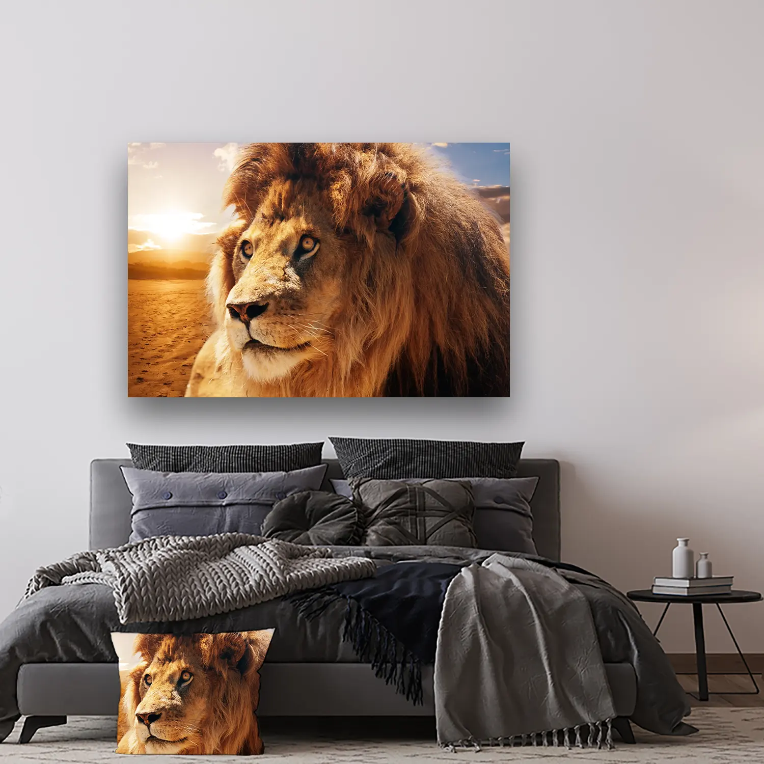 Dibond Gallery 150x100 - Furry Lion - Fotokunst Wanddecoratie Horizontaal - nieuw