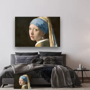 Dibond Gallery 150x100 - Meisje Met De Parel - Fotokunst Wanddecoratie Horizontaal - nieuw