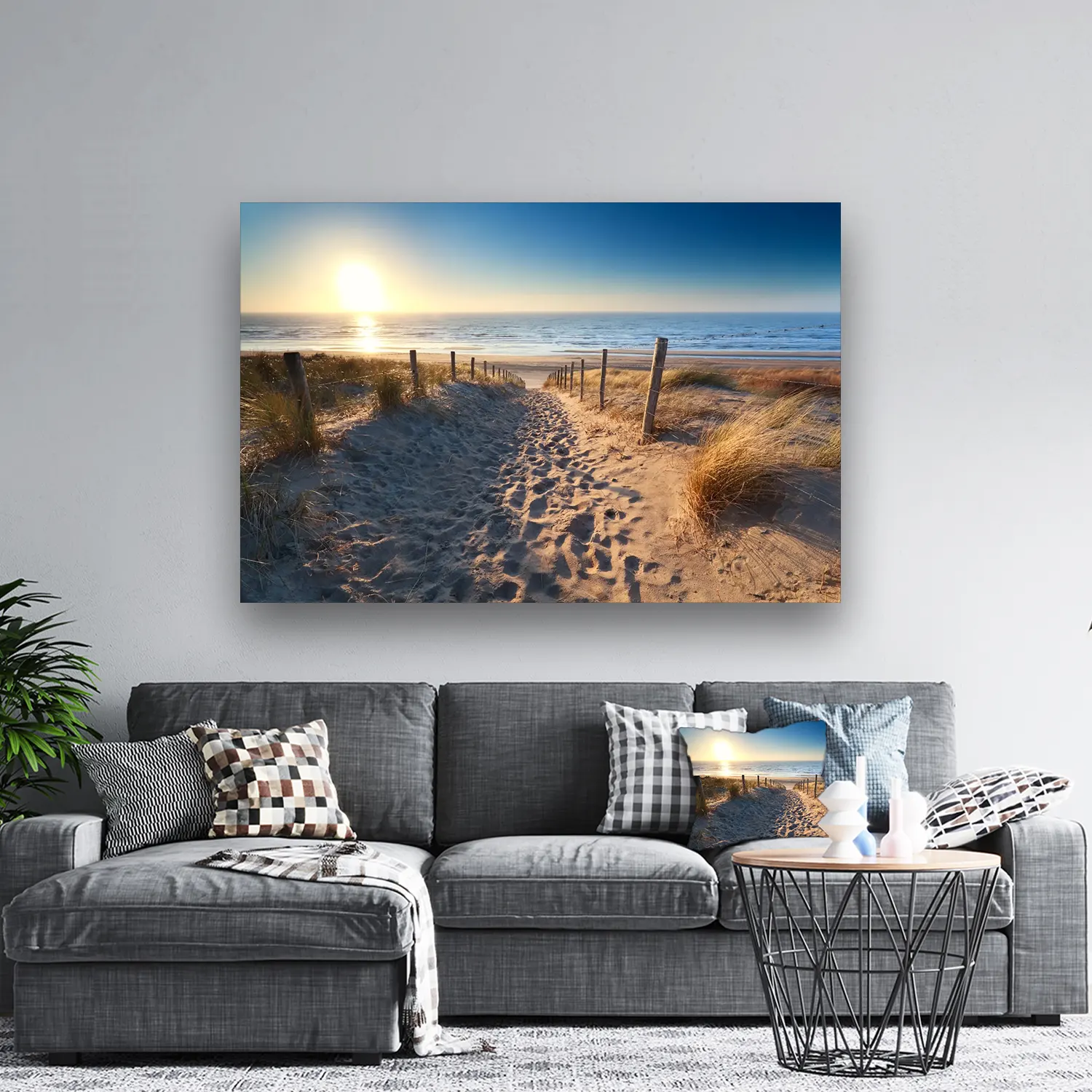 Dibond Gallery 180x120 - Dunes & Beach - Fotokunst Wanddecoratie Horizontaal - nieuw