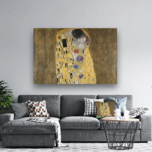 Dibond Gallery 180x120 - Gustav Klimt The Kiss - Fotokunst Wanddecoratie Horizontaal - nieuw