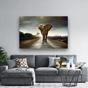 Dibond Gallery 180x120 - Lost Elephant - Fotokunst Wanddecoratie Horizontaal - nieuw