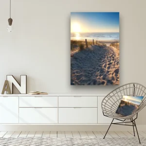 Dibond Gallery 80x120 - Dunes & Beach - Fotokunst Wanddecoratie Verticaal - nieuw