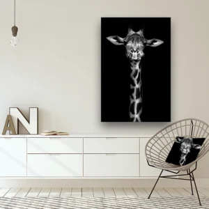 Dibond Gallery 80x120 - The Giraffe - Fotokunst Wanddecoratie Verticaal