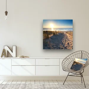 Dibond Gallery 80x80 - Dunes & Beach - Fotokunst Wanddecoratie Vierkant - nieuw