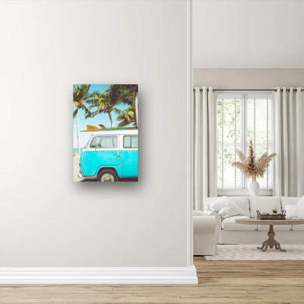 Size Variation 60x90 - VW Beach Bus - Fotokunst Wanddecoratie Verticaal