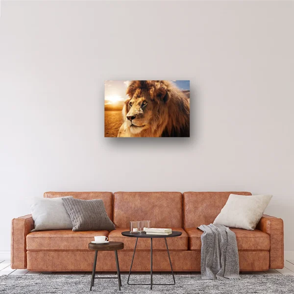 Size Variation 90x60 - Furry Lion - Fotokunst Wanddecoratie Horizontaal