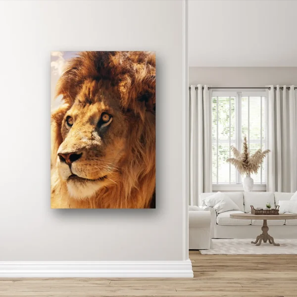 Size variation 100x150 - Furry Lion - Fotokunst Wanddecoratie Verticaal