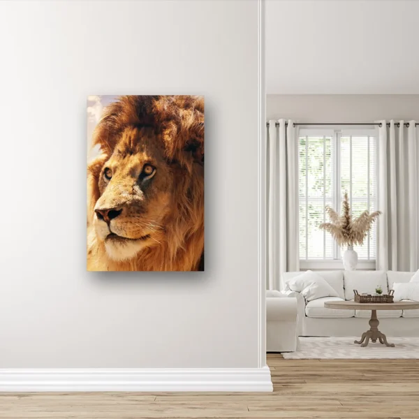 Size variation 80x120 - Furry Lion - Fotokunst Wanddecoratie Verticaal