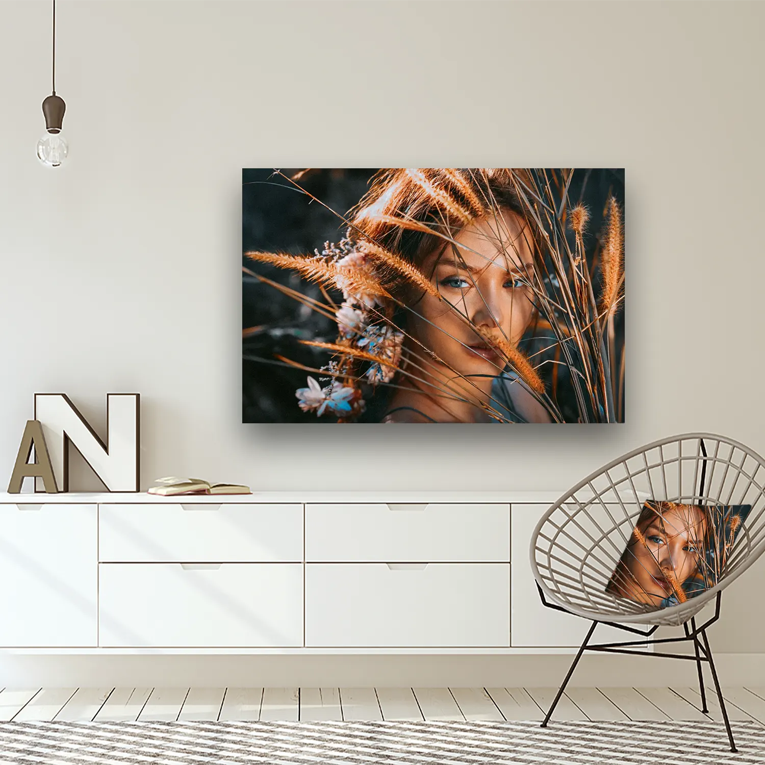 Dibond Gallery 120x80 - Sun-Kissed Woman - Fotokunst Wanddecoratie Horizontaal