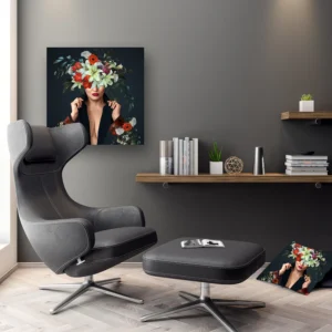 Dibond Gallery 60x60 - Teasing Flowers - Fotokunst Wanddecoratie Vierkant