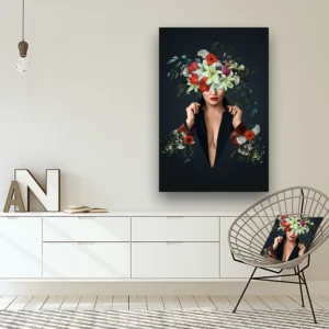 Dibond Gallery 80x120 - Teasing Flowers - Fotokunst Wanddecoratie Verticaal