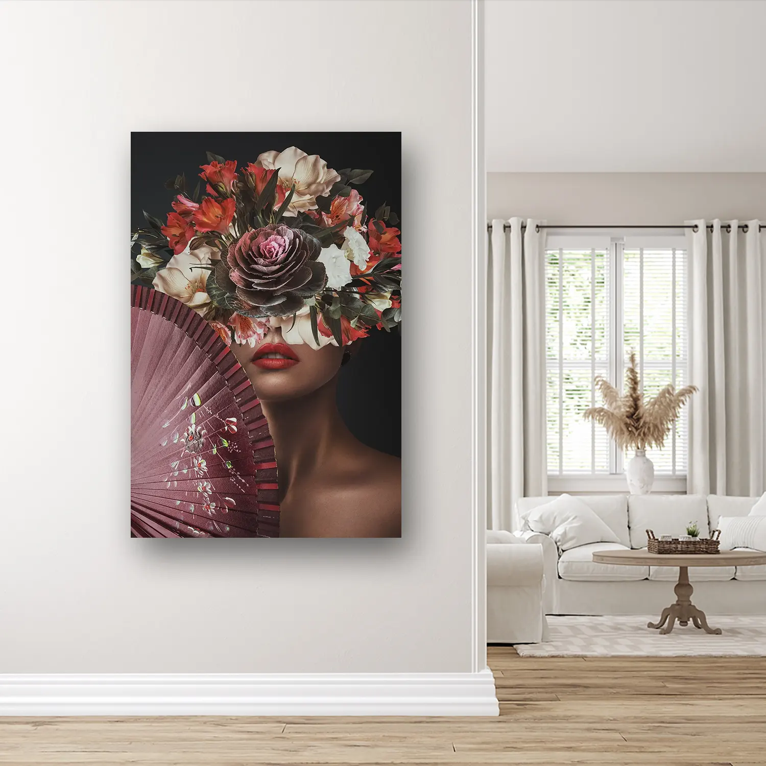 Size Variation 100x150 - Fan & Flowers - Fotokunst Wanddecoratie Verticaal