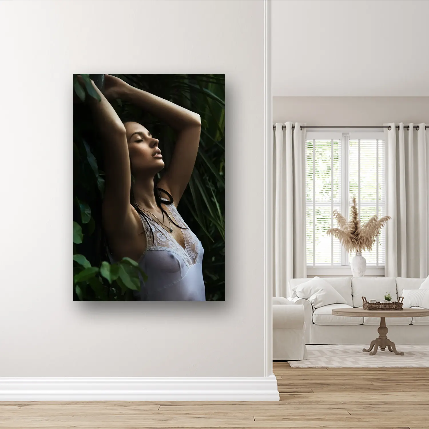 Size Variation 100x150 - Sensual Forest Girl - Fotokunst Wanddecoratie Verticaal