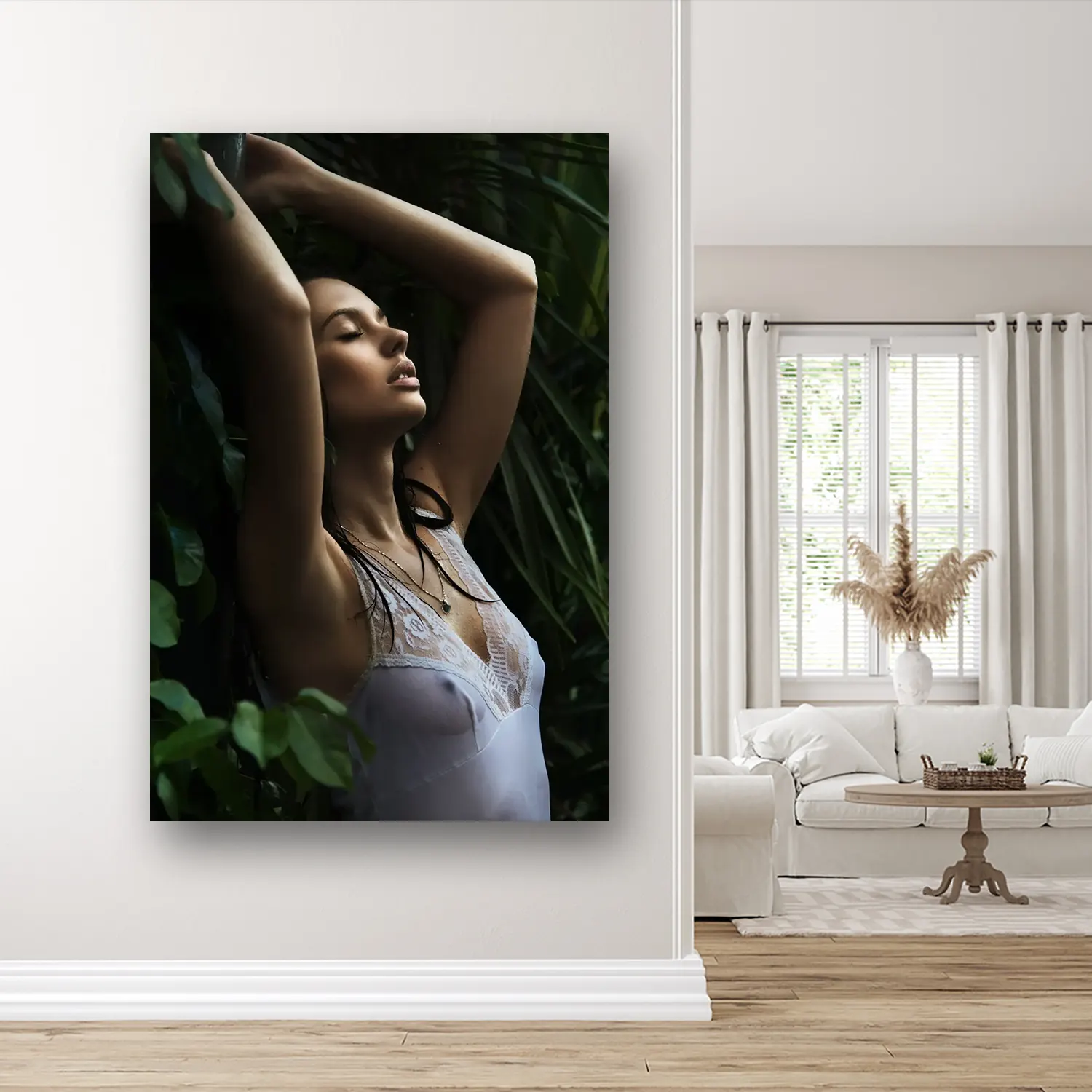 Size Variation 120x180 - Sensual Forest Girl - Fotokunst Wanddecoratie Verticaal