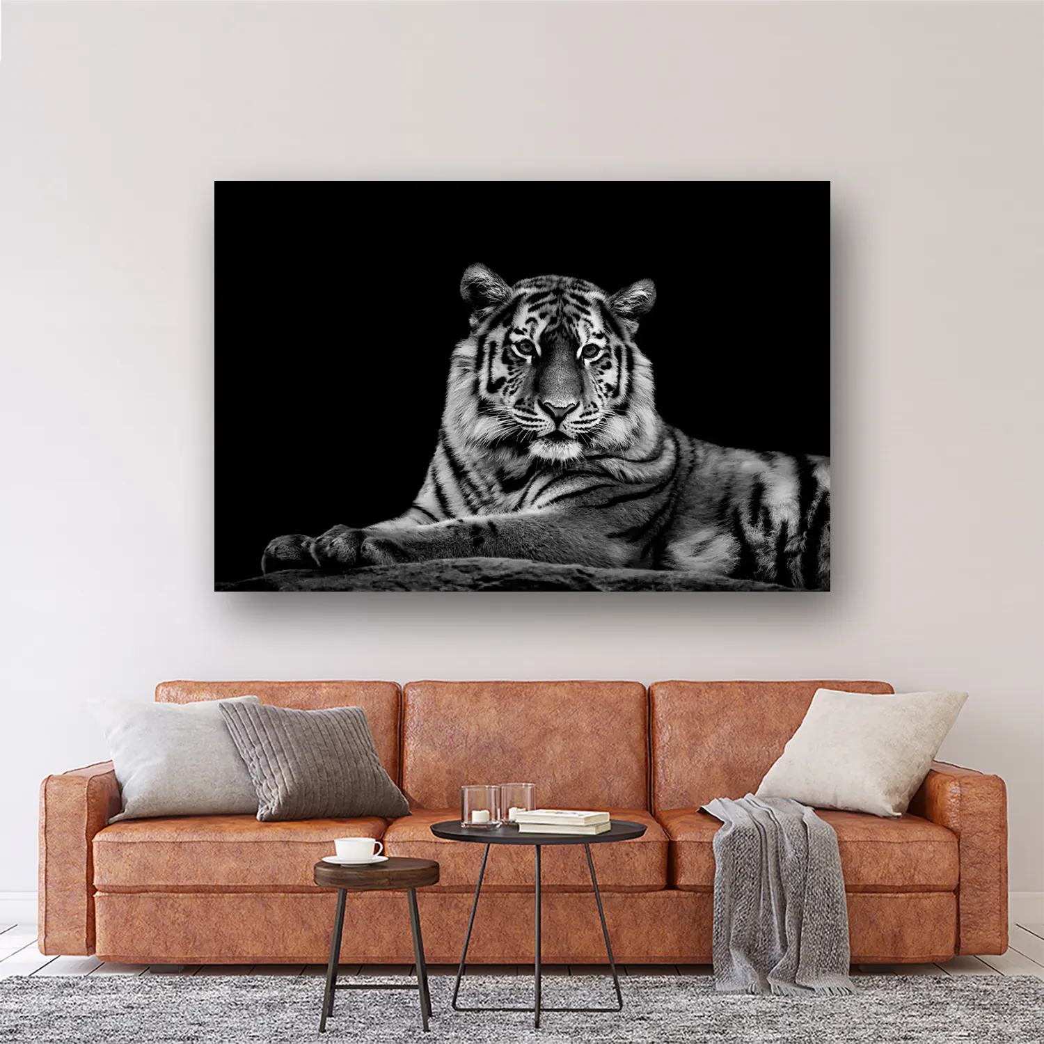 Size Variation 180x120 - The Tiger - Fotokunst Wanddecoratie Horizontaal