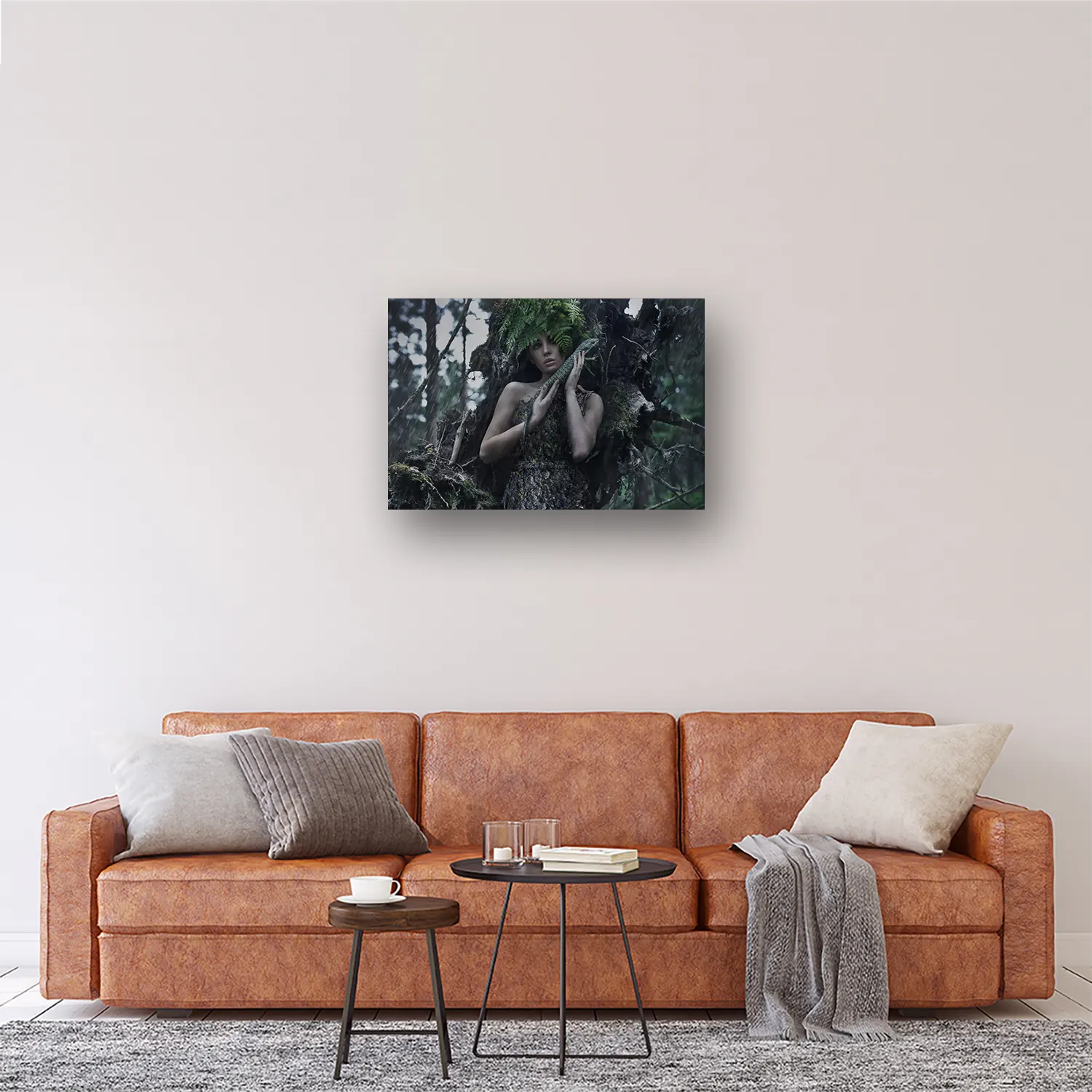 Size Variation 90x60 - Woman Tree - Fotokunst Wanddecoratie Horizontaal