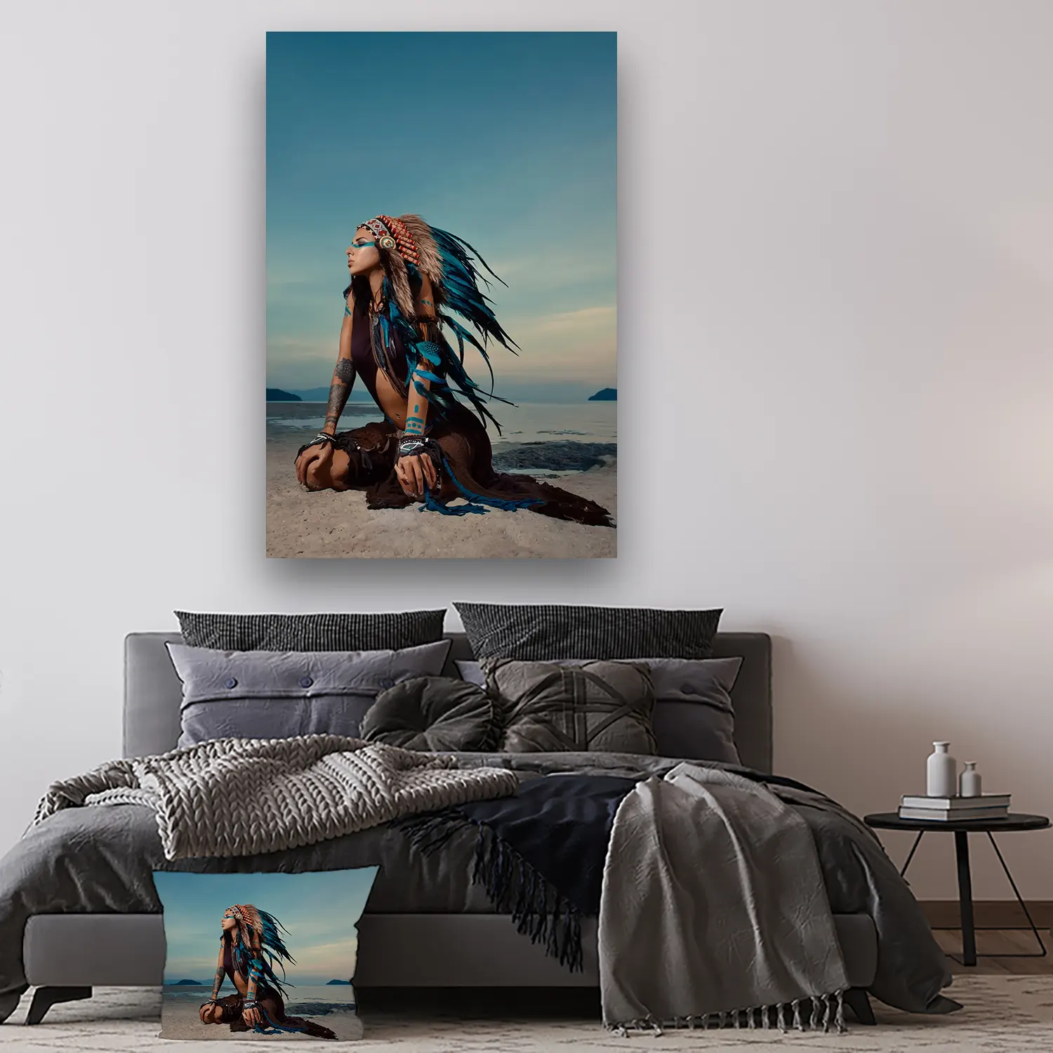 Dibond Gallery 100x150 - Native American Beach - Fotokunst Wanddecoratie Verticaal