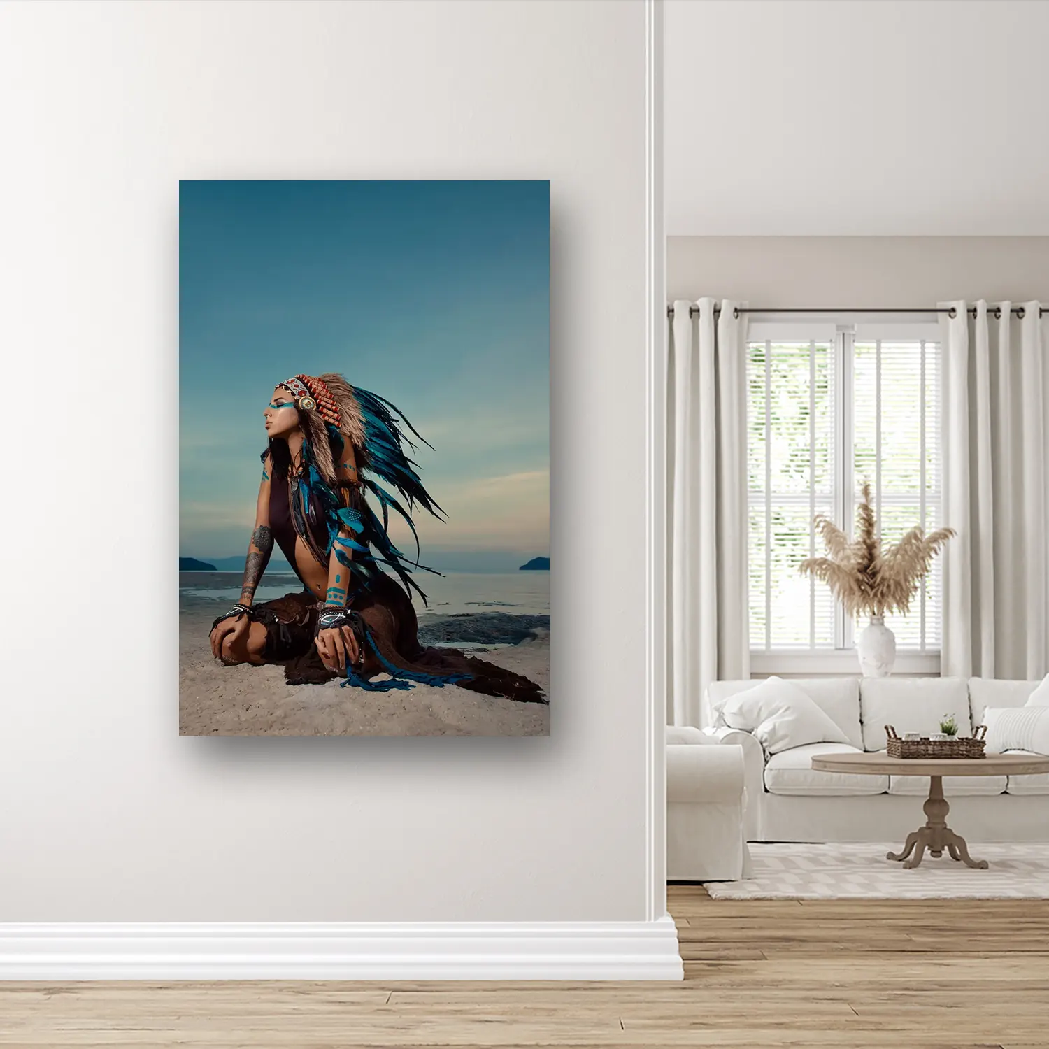 Size Variation 100x150 - Native American Beach - Fotokunst Wanddecoratie Verticaal