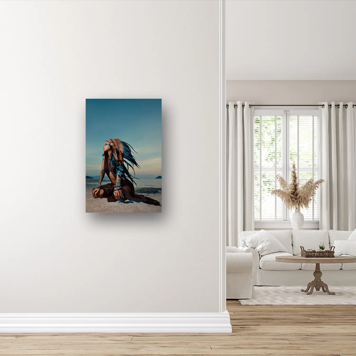 Size Variation 60x90 - Native American Beach - Fotokunst Wanddecoratie Verticaal